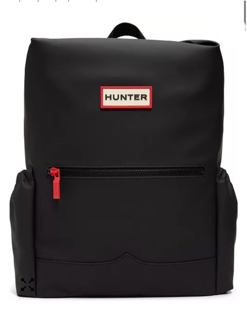 Hunter Black Backpack with Red Trim